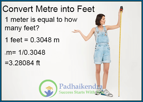 Convert Metre into Feet