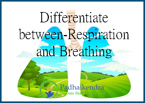 Differentiate between-Respiration and Breathing