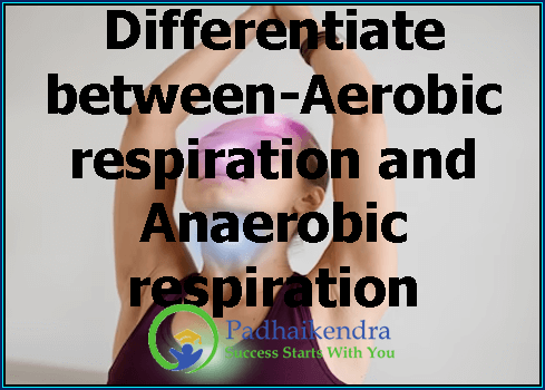 Differentiate between-Aerobic respiration and Anaerobic respiration