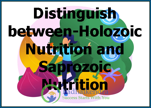 Distinguish between-Holozoic Nutrition and Saprozoic Nutrition