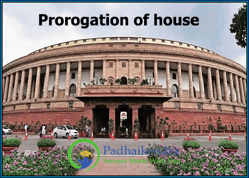 Prorogation of house