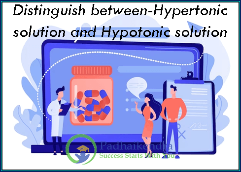 Distinguish between-Hypertonic solution and Hypotonic solution