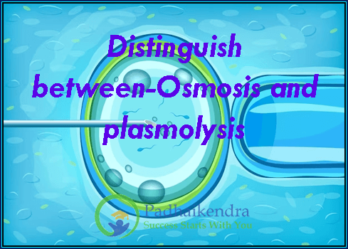 Distinguish between-Osmosis and plasmolysis
