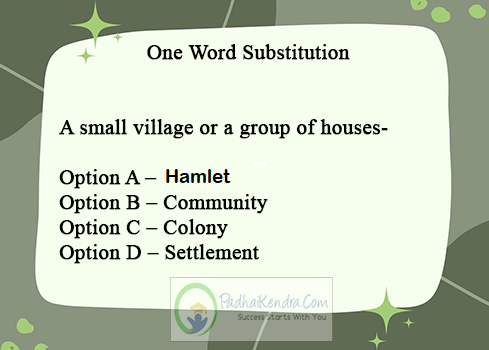 A small village or a group of houses