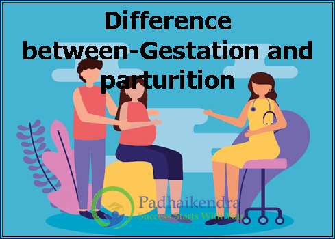 Difference between-Gestation and parturition