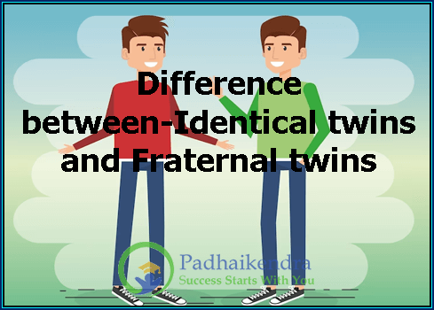 Difference between-Identical twins and fraternal twins