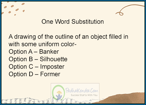 A drawing of the outline of an object filled in with some uniform color