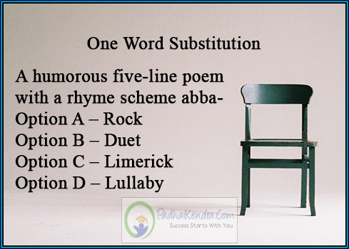 A humorous five-line poem with a rhyme scheme aabba