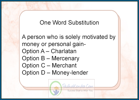 A person who is solely motivated by money or personal gain