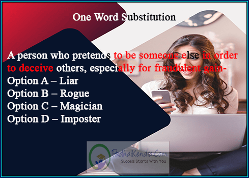 A person who pretends to be someone else in order to deceive others, especially for fraudulent gain