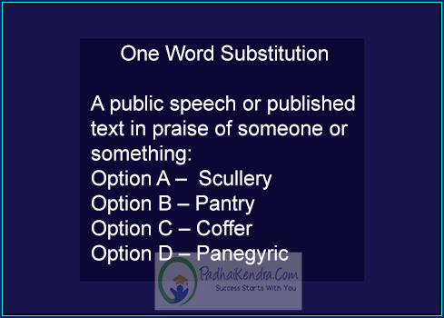 A public speech or published text in praise of someone or something