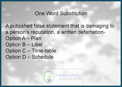 A published false statement that is damaging to a person’s reputation,a written defamation