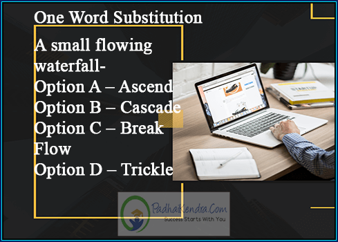 A small flowing waterfall