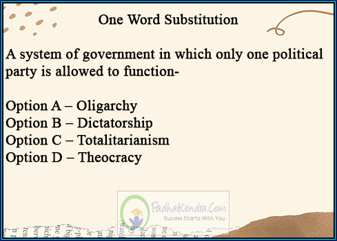 A system of government in which only one political party is allowed to function