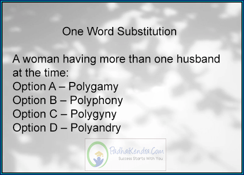 A woman having more than one husband at the time