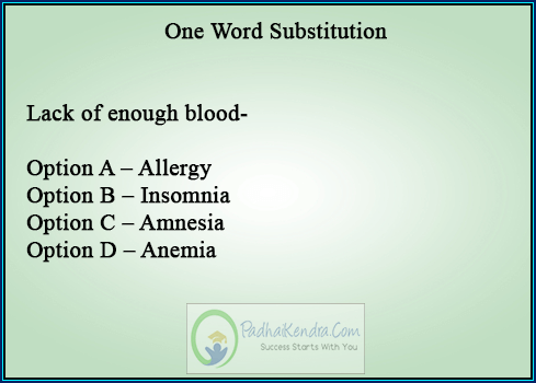 Lack of enough blood