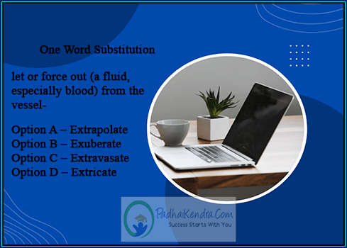 let or force out (a fluid, especially blood) from the vessel