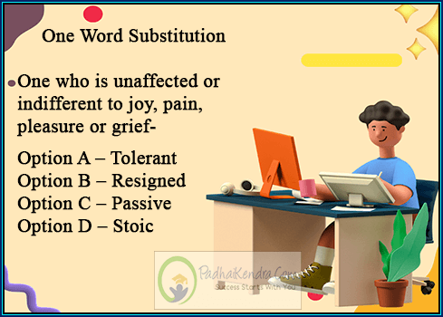 One Who Is Unaffected Or Indifferent To Joy, Pain, Pleasure Or Grief