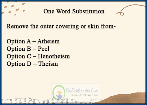 Remove The Outer Covering Or Skin From