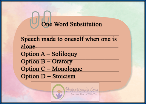 Speech made to oneself when one is alone