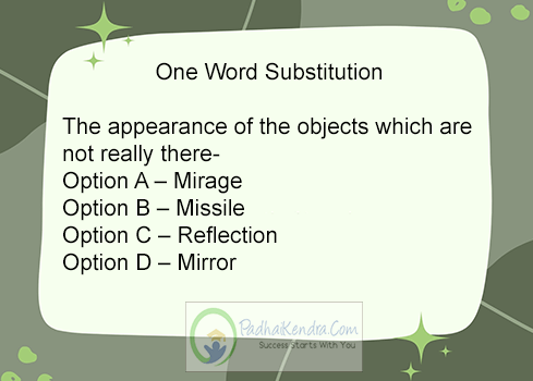 The appearing of the objects which are not really there