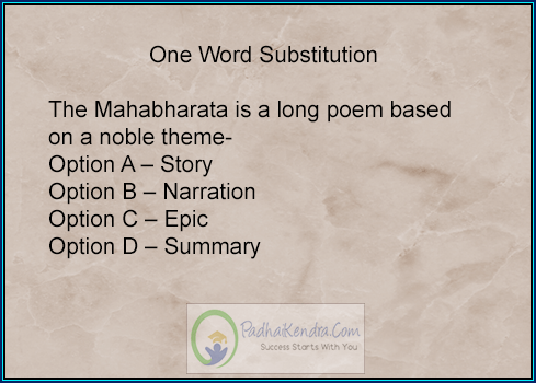 The Mahabharata is a long poem based on a noble theme