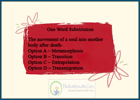 The movement of a soul into another body after death