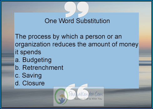 The Process By Which A Person Or An Organization Reduces The Amount Of Money It Spends