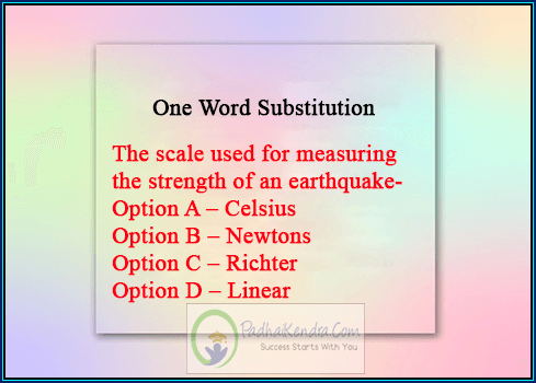 The Scale used for measuring the strength of an earthquake