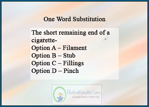 The Short remaining end of a cigarette