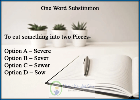 To cut something into two Pieces