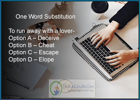 To run away with a lover