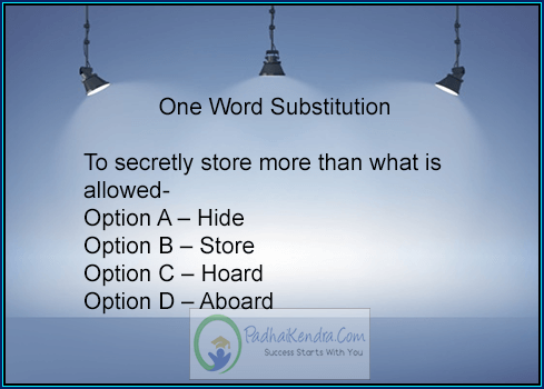 To secretly store more than what is allowed