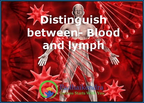 Distinguish between -Blood and lymph | Padhai Kendra