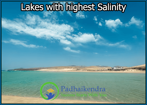 Lakes with highest Salinity