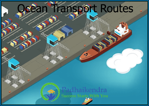 Ocean transport routes