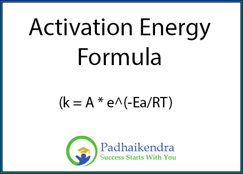 Activation Energy Formula